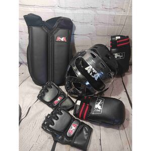 ATA Youth Small Taekwondo Sparring Headgear Face Chest Guard Gloves Karate MMA